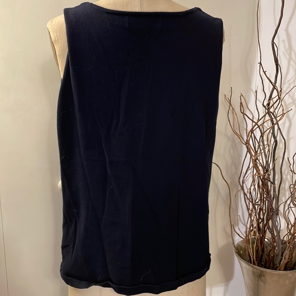 Jones New York navy scoop neck tank top - Picture 4 of 6